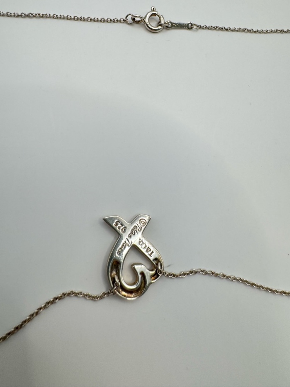 Tiffany & Co. Paloma Picasso Loving Heart Necklace Sterling Silver 925 - Picture 4 of 5